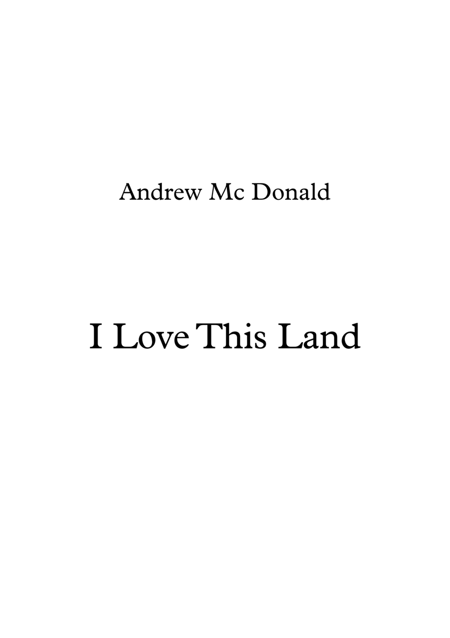 I Love This Land I Love This Land Piano, Vocal scores gallery preview page 1