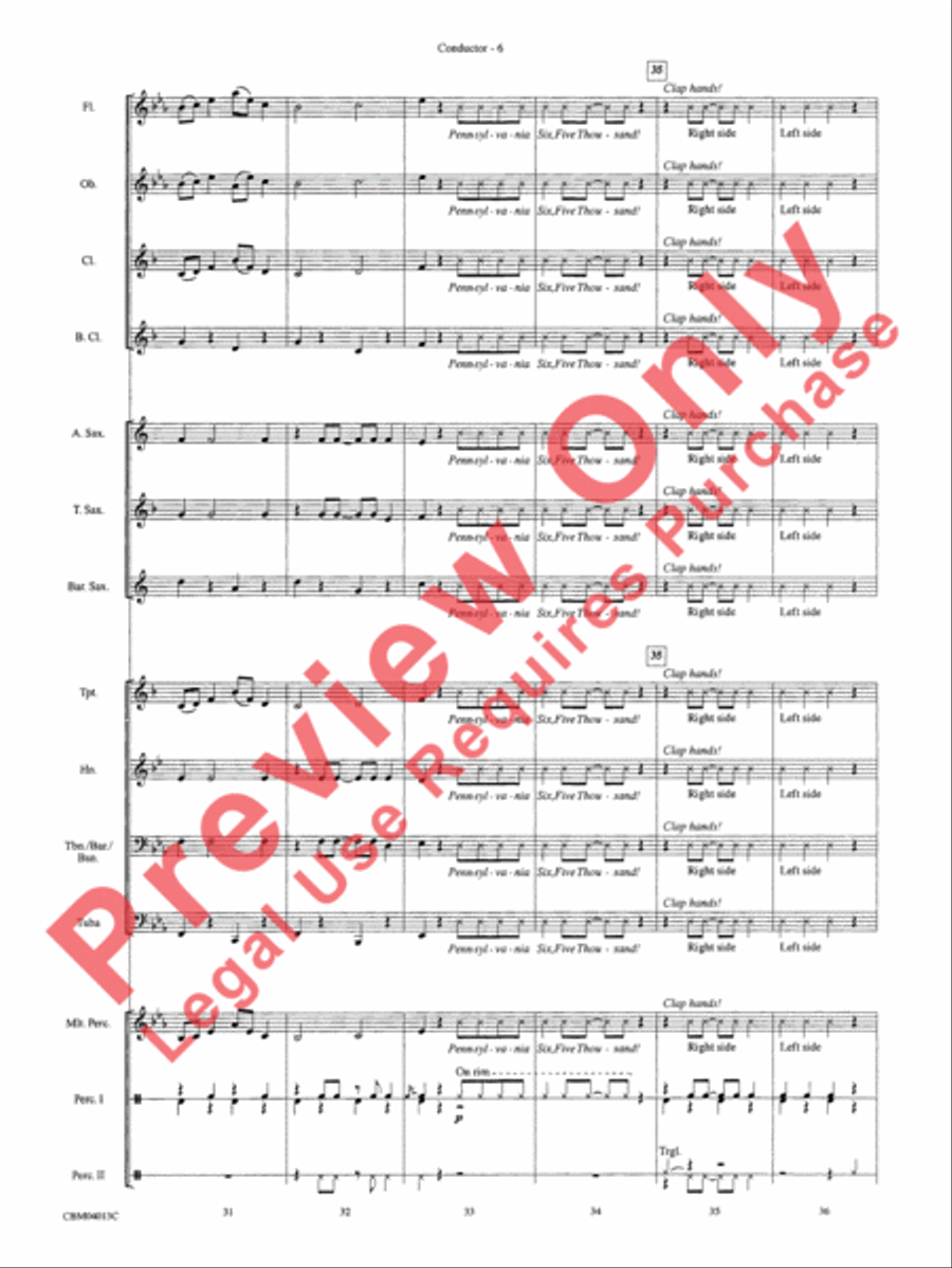 Pennsylvania 6-5000 Pennsylvania 6-5000 Concert Band scores gallery preview page 8