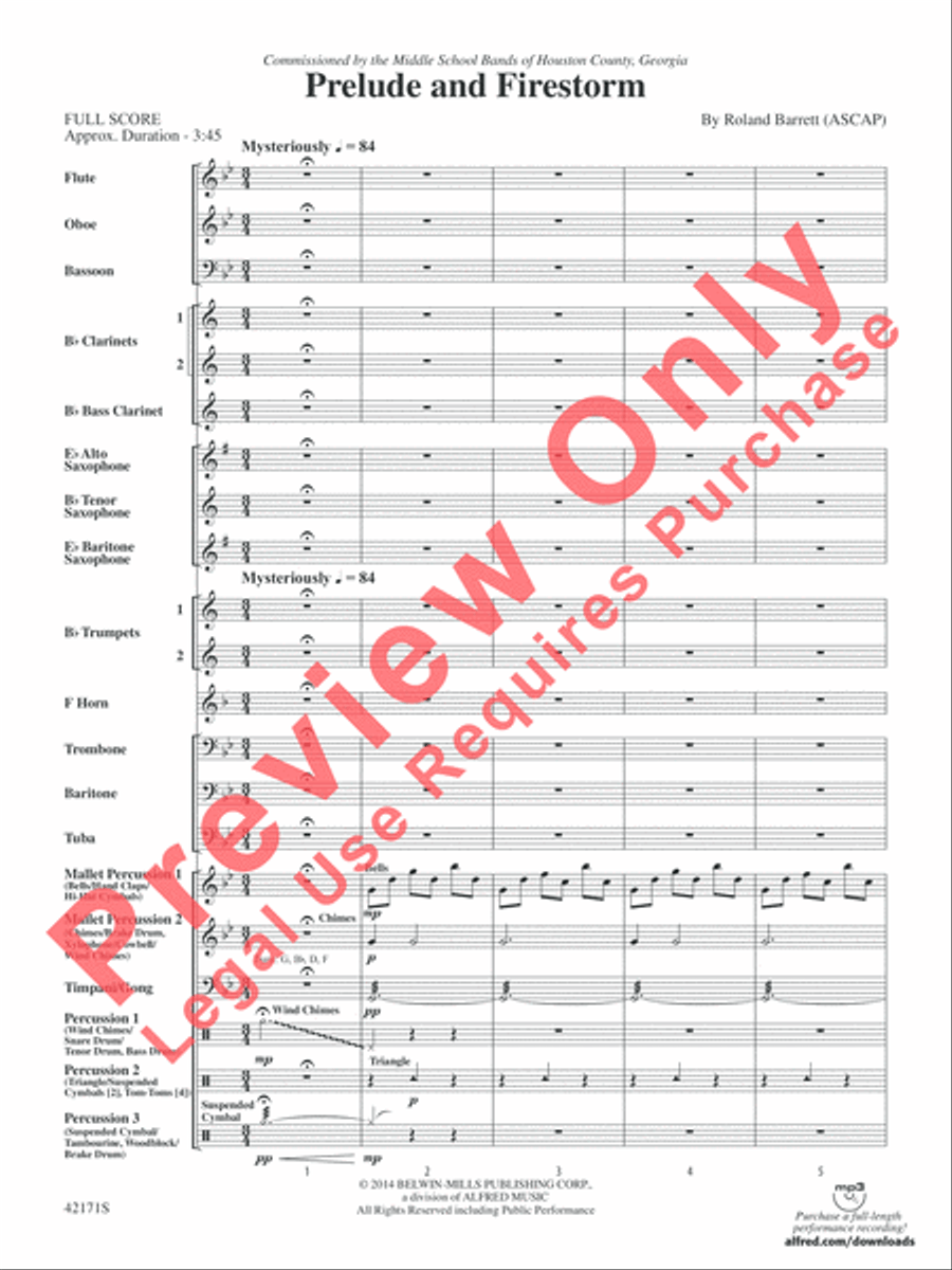 Prelude and Firestorm Concert Band scores gallery preview page 3