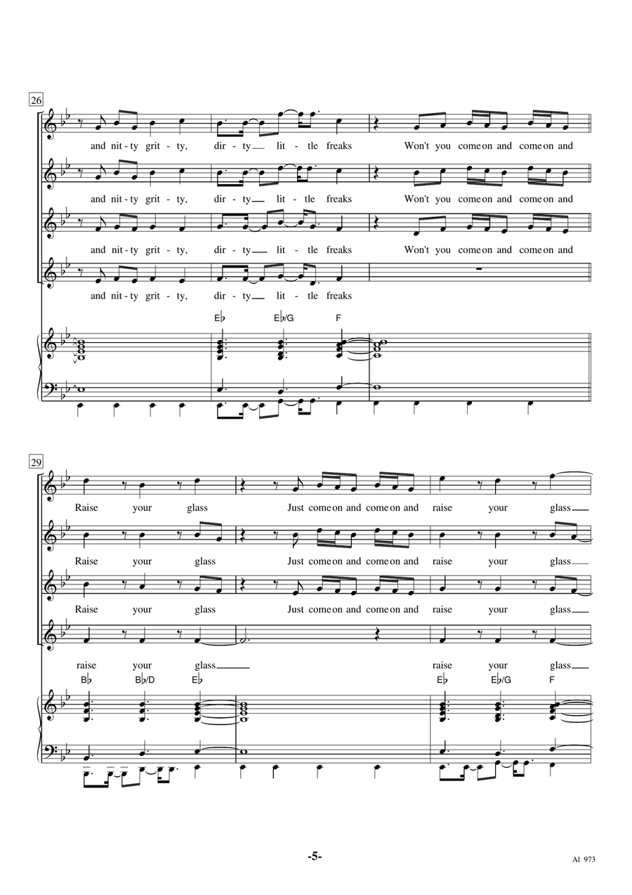 Raise Your Glass Raise Your Glass SSAA scores gallery preview page 5