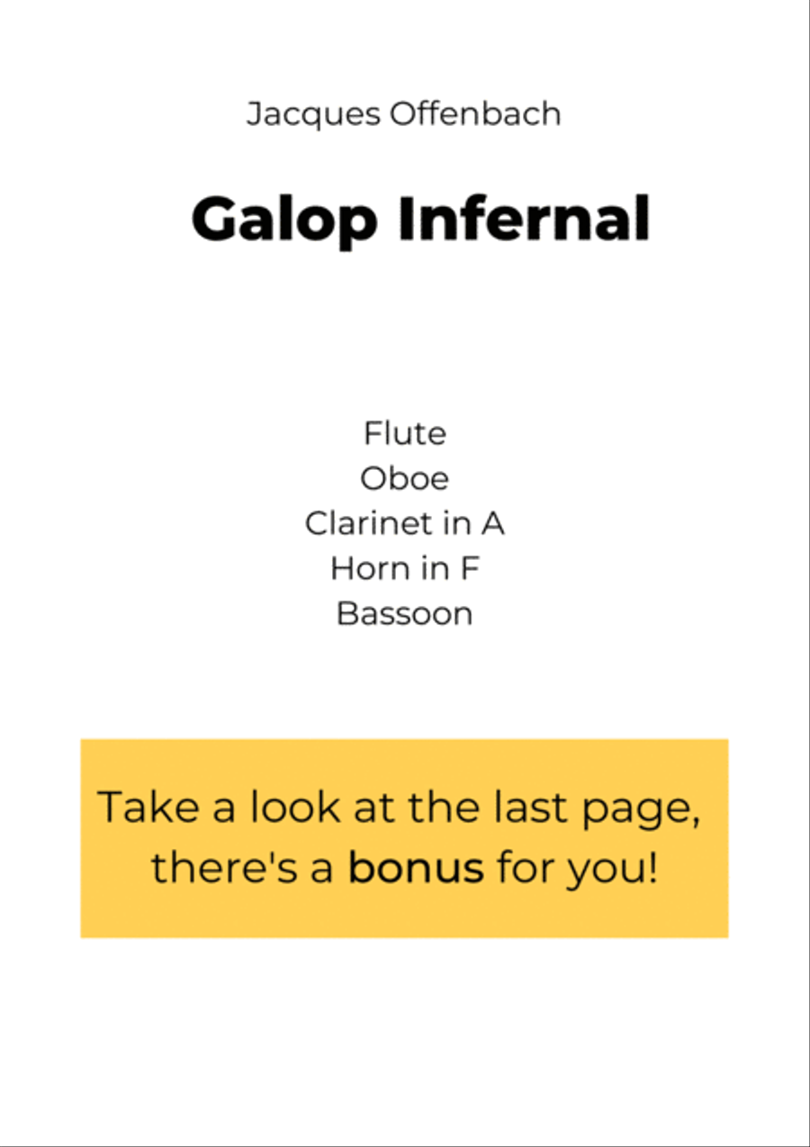 Galop Infernal (Can Can) for Woodwind Quintet image number null