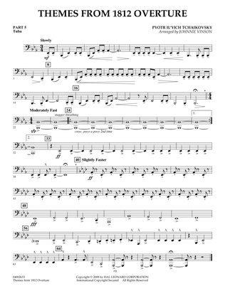 Book cover for Themes from 1812 Overture - Pt.5 - Tuba