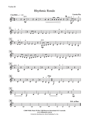 Rhythmic Rondo: 3rd Violin (Viola [TC])