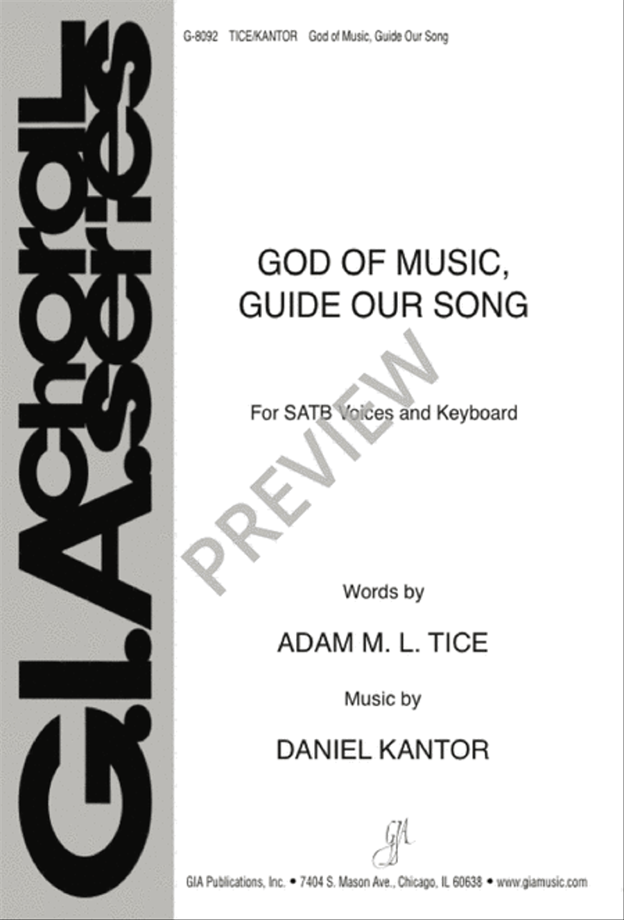 God of Music, Guide Our Song 4-Part scores gallery preview page 1