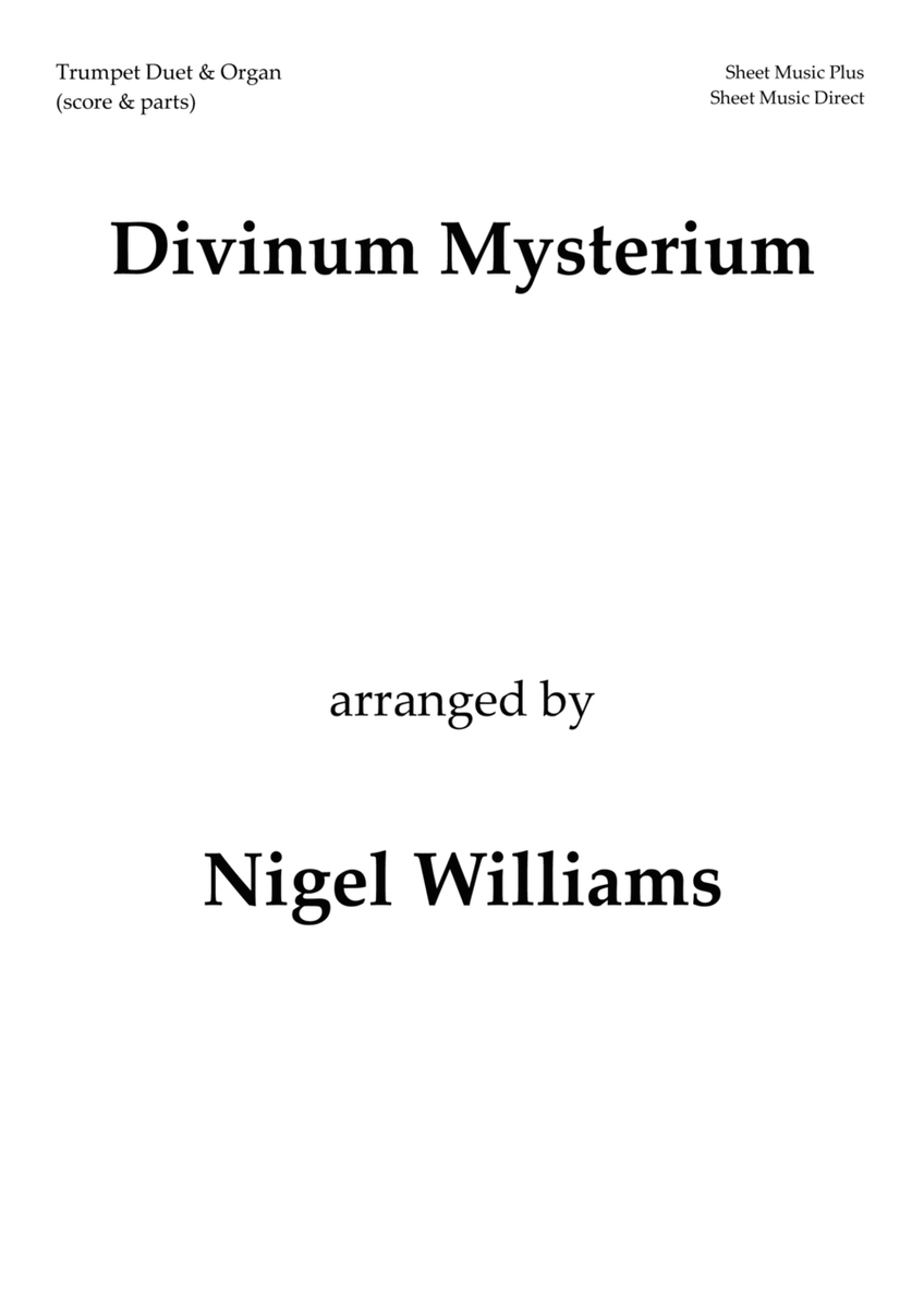 Divinum Mysterium (Of The Father's Love Begotten), for Trumpet Duet and Organ image number null