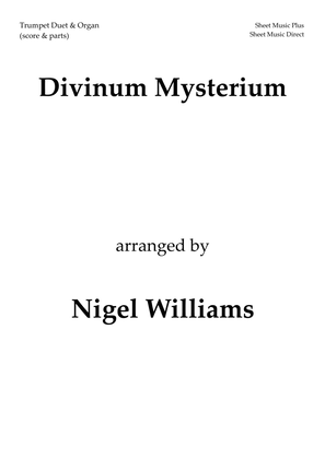 Book cover for Divinum Mysterium (Of The Father's Love Begotten), for Trumpet Duet and Organ