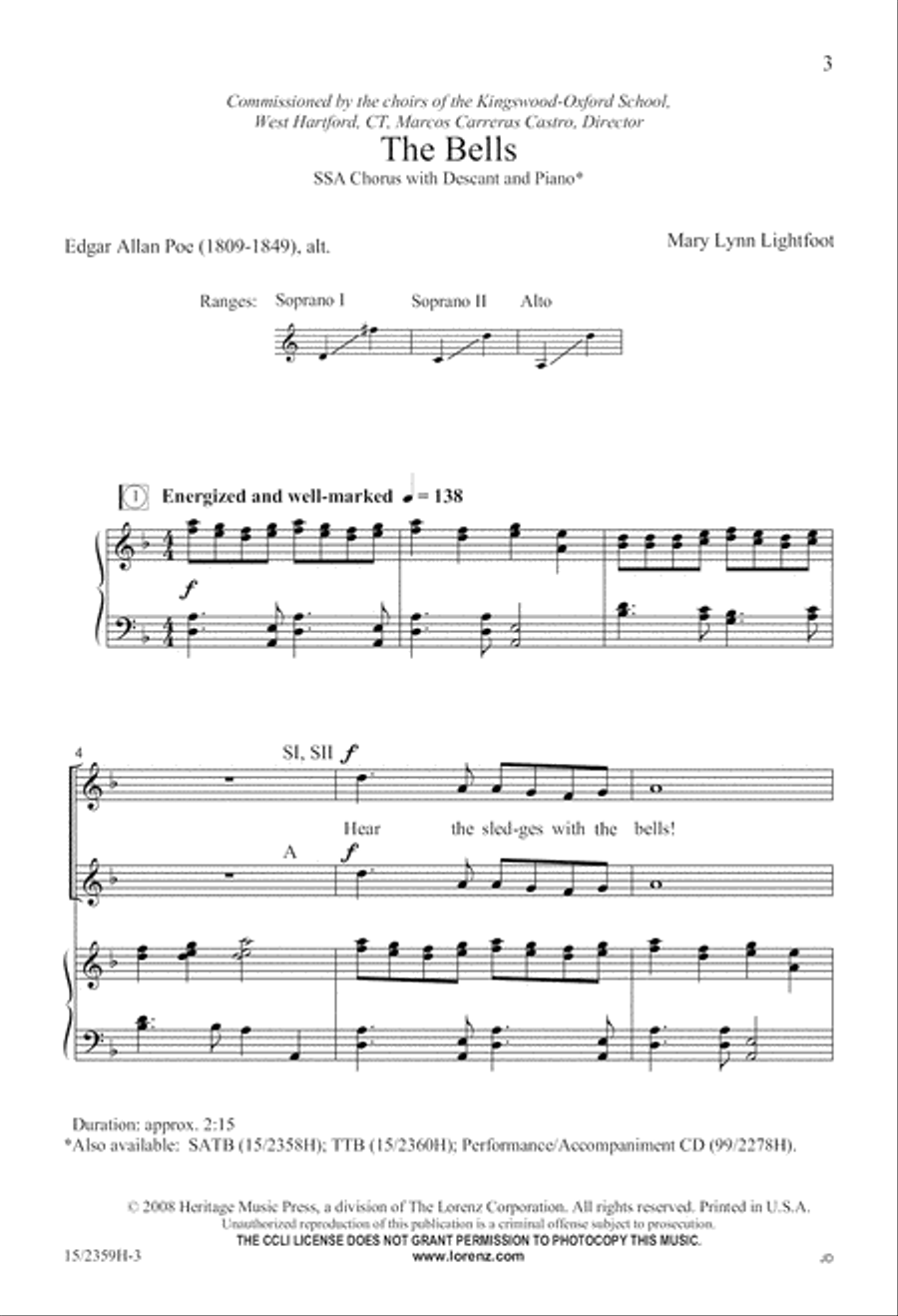 The Bells The Bells SSA scores gallery preview page 3