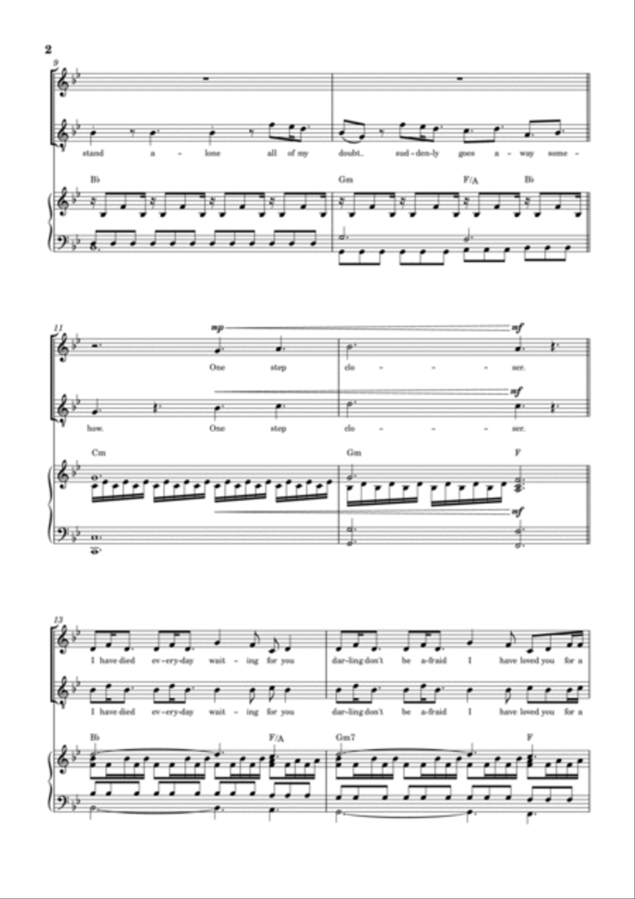 A Thousand Years 2-Part scores gallery preview page 2