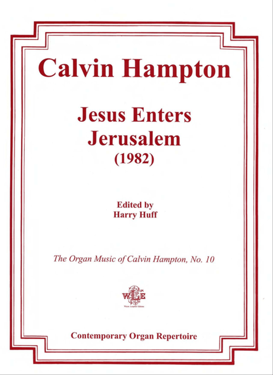 Jesus Enters Jerusalem Organ scores gallery preview page 1