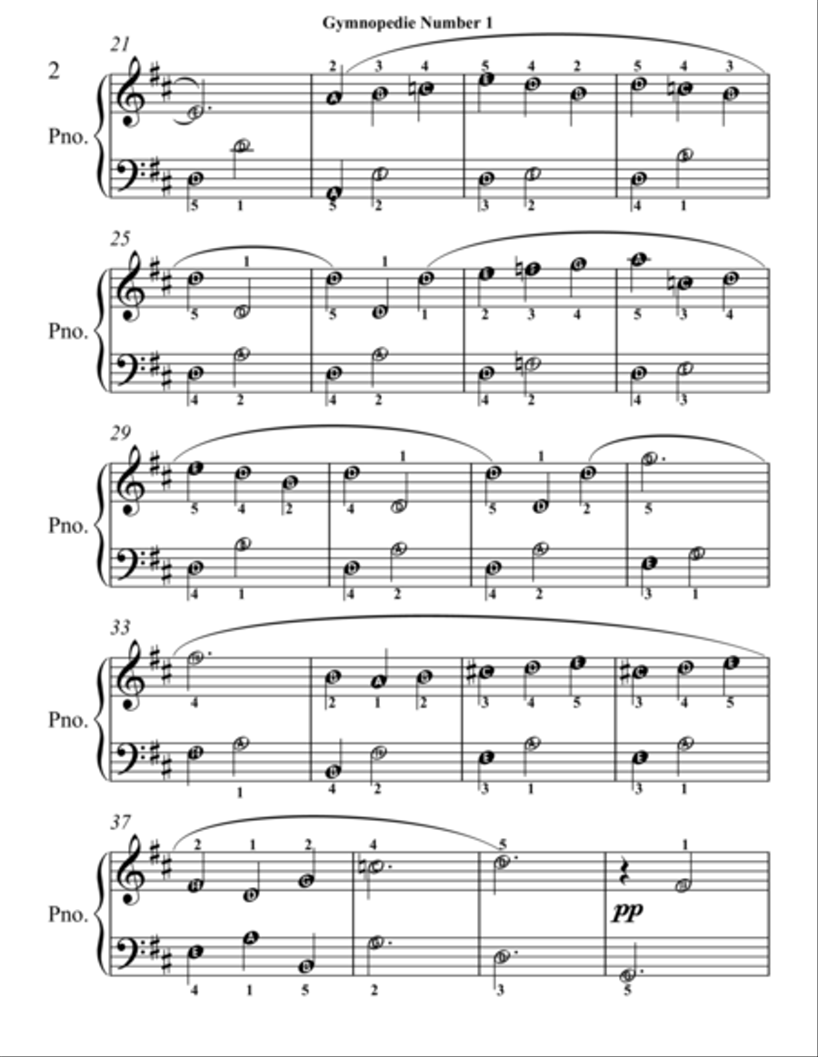 Gymnopedie Number 1 Easiest Piano Sheet Music Easy Piano scores gallery preview page 3