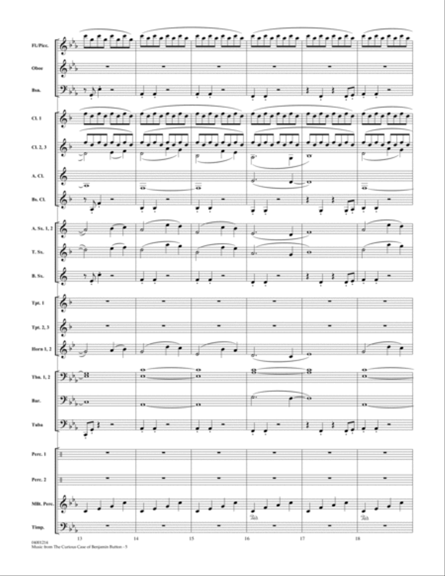 Music from The Curious Case of Benjamin Button - Full Score Score scores gallery preview page 4