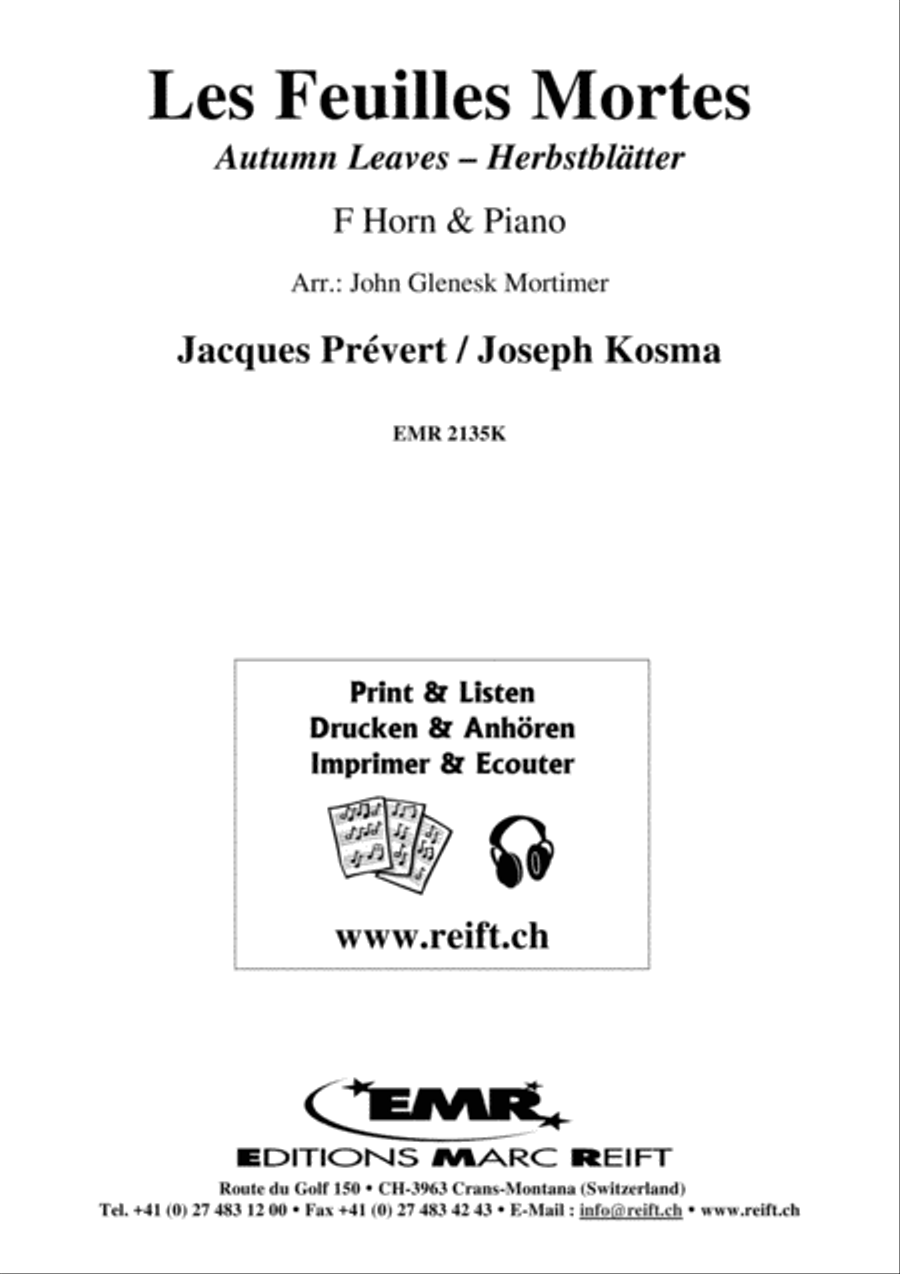 Les Feuilles Mortes Les Feuilles Mortes Horn scores gallery preview page 2
