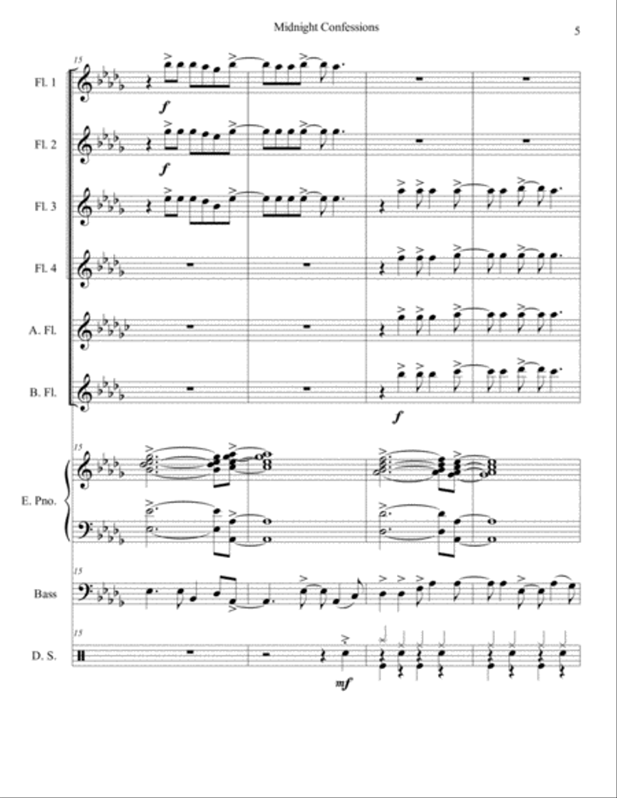 Midnight Confessions Midnight Confessions Woodwind Ensemble scores gallery preview page 5