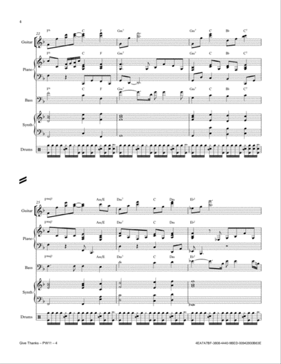 Give Thanks Large Ensemble scores gallery preview page 4