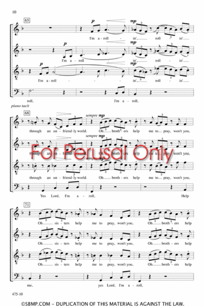 I'm A-Rollin' - SATB Octavo image number null