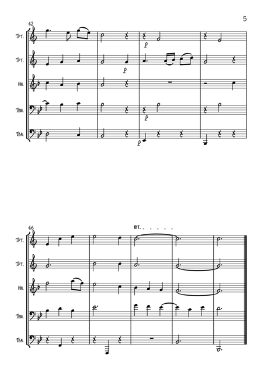 Amazing Grace Brass Ensemble scores gallery preview page 5