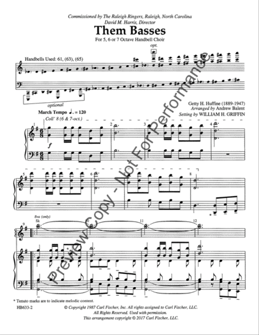 Them Basses Handbell Choir scores gallery preview page 3