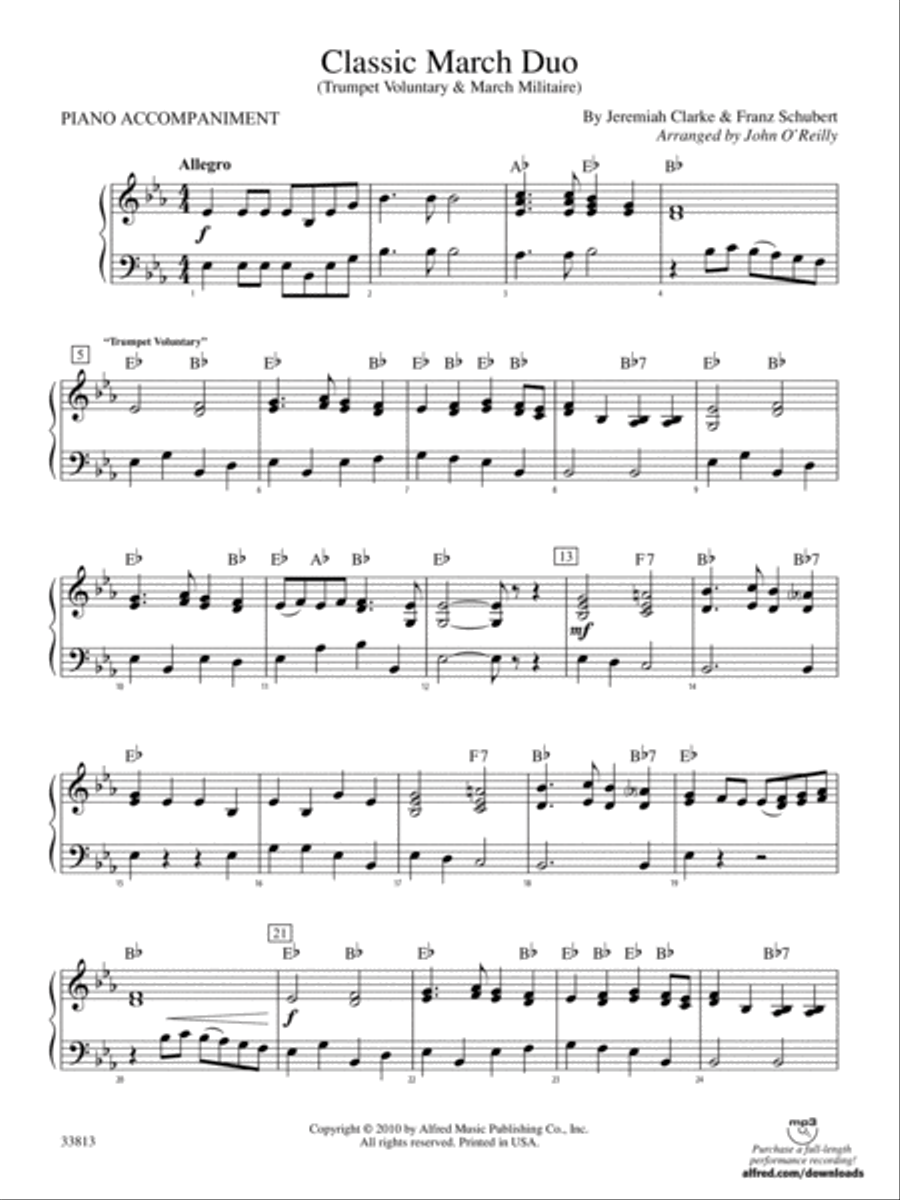 Classic March Duo: Piano Accompaniment Concert Band scores gallery preview page 1