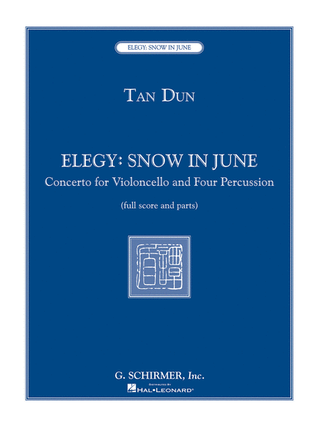 Elegy: Snow in June by Tan Dun Percussion - Sheet Music