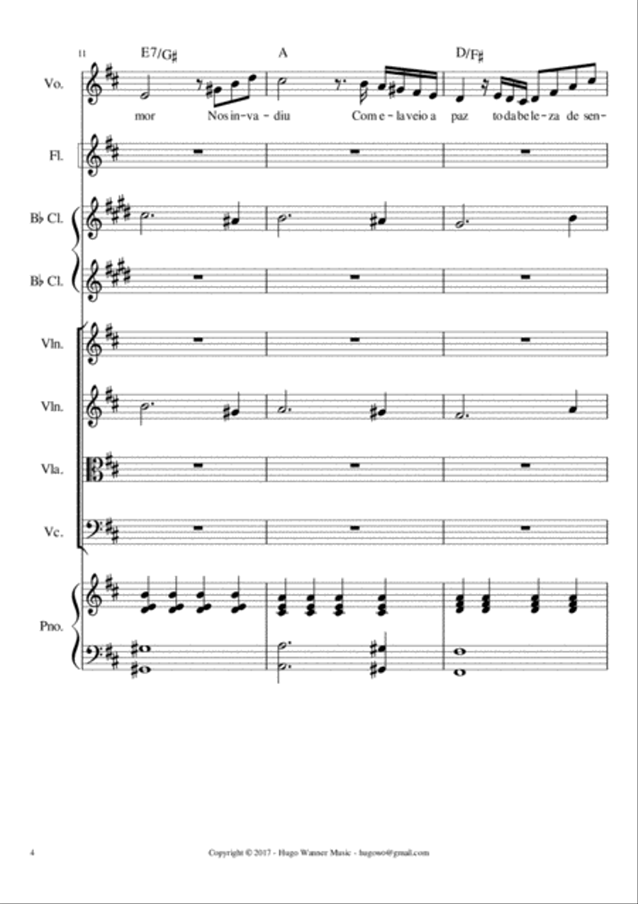 Céu de Santo Amaro - Cantata BWV 156 Chamber Orchestra scores gallery preview page 4