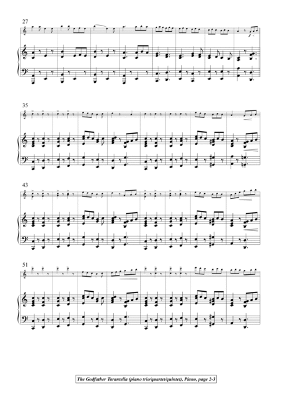 The Godfather Tarantella Piano Trio scores gallery preview page 5