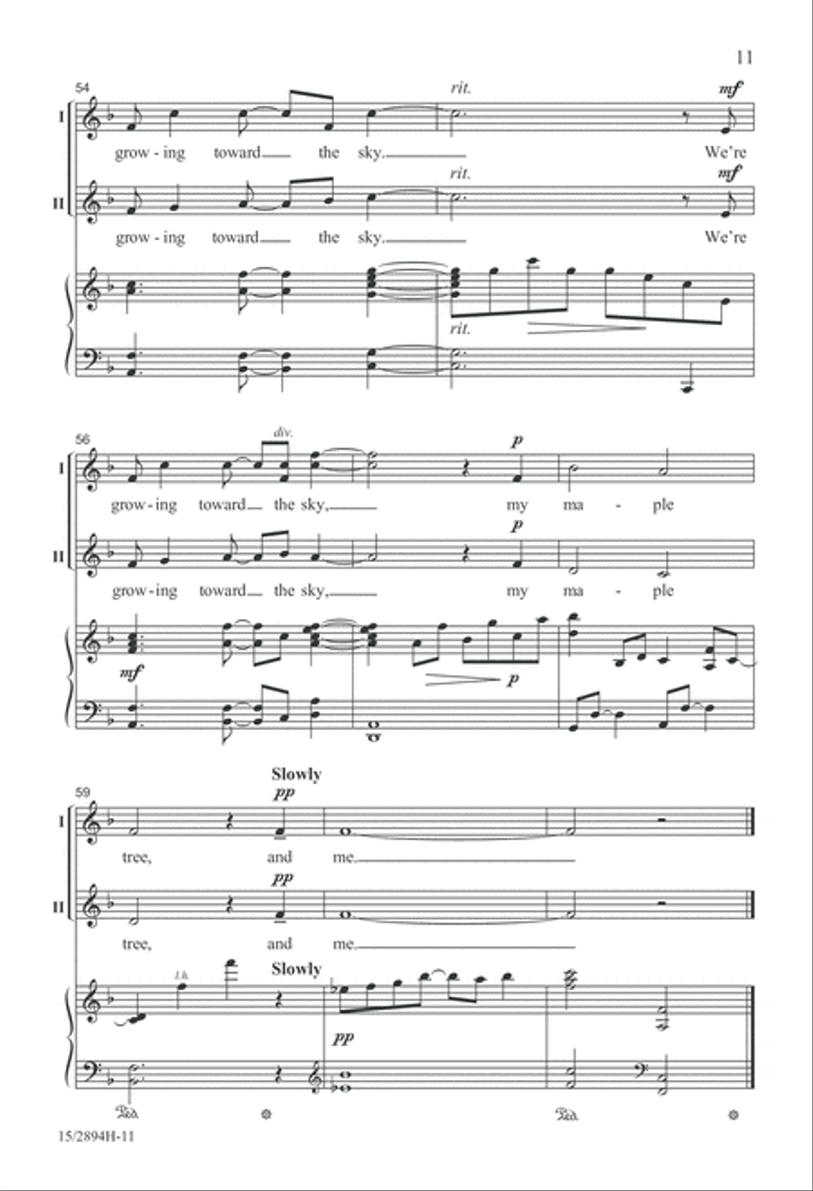 My Maple Tree and Me 2-Part scores gallery preview page 12