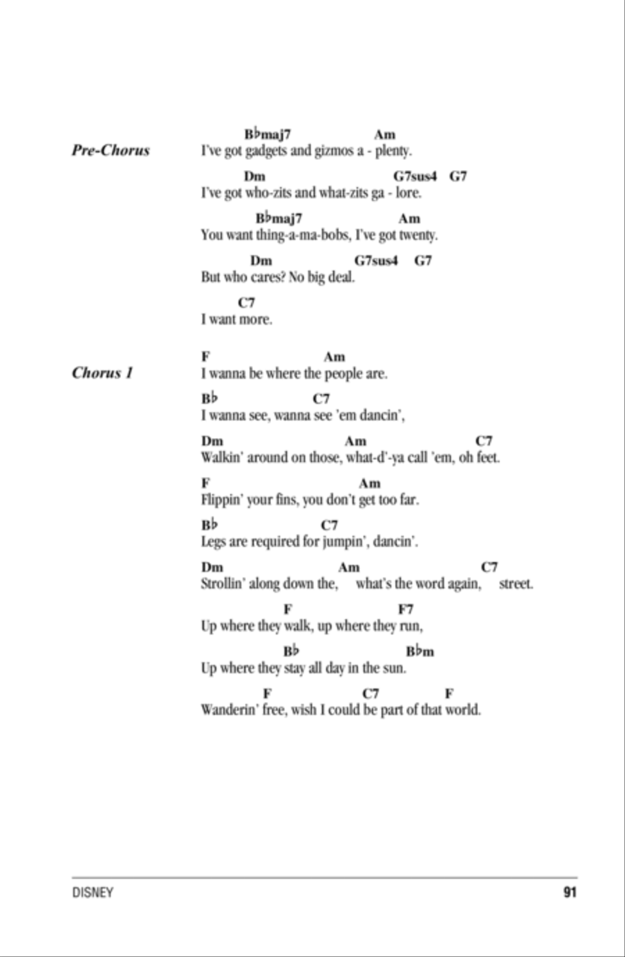 Part Of Your World (from The Little Mermaid) Guitar scores gallery preview page 2