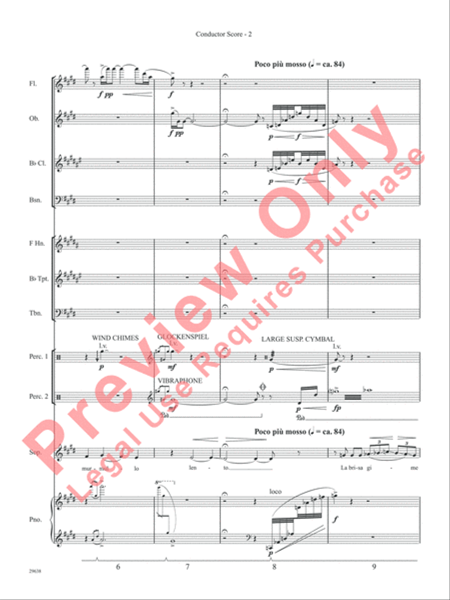 Three Spanish Songs (for Soprano and Wind Ensemble) Concert Band scores gallery preview page 7