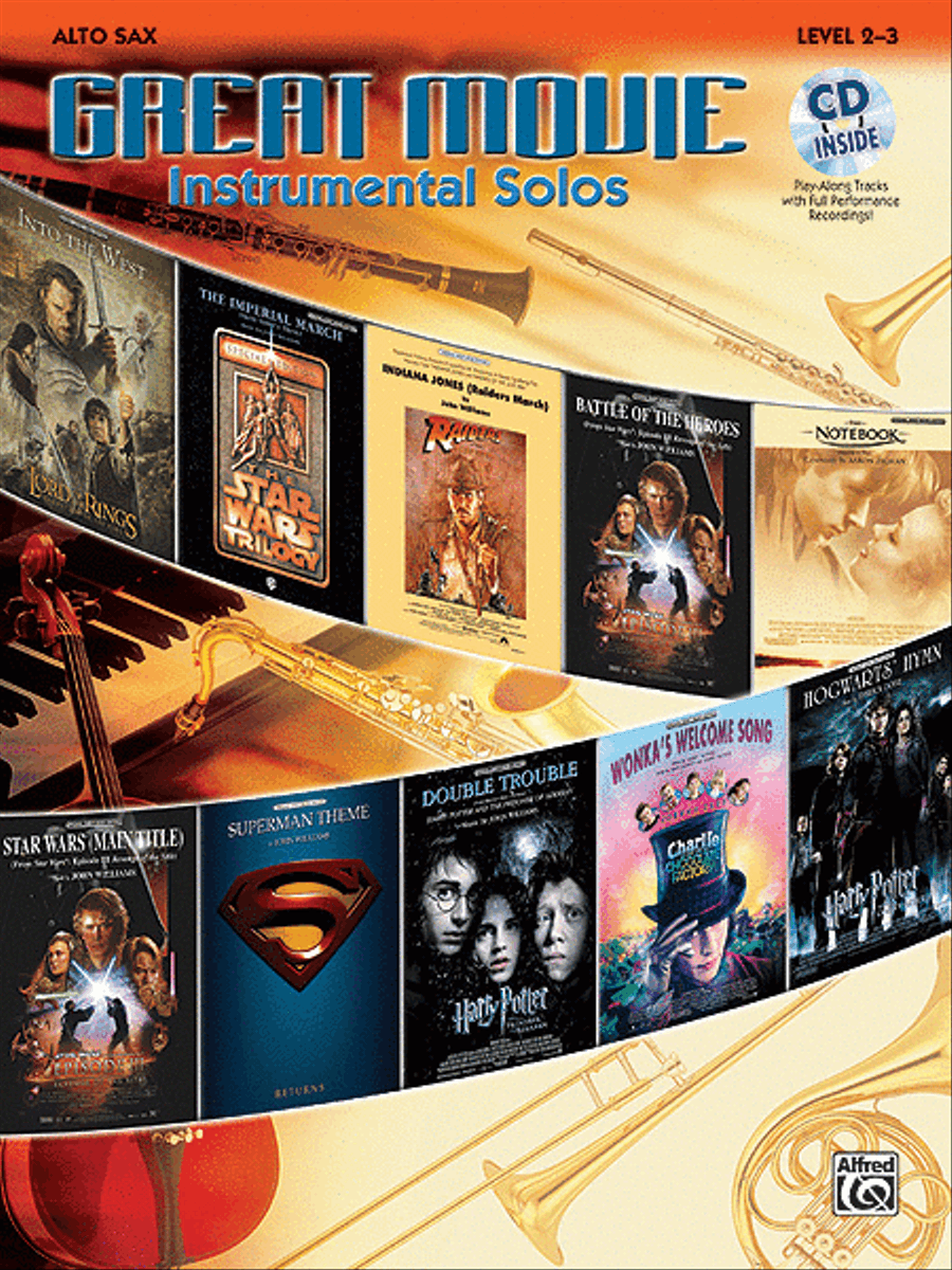 Great Movie Instrumental Solos - Alto Sax (Book & CD) Alto Saxophone scores gallery preview page 1