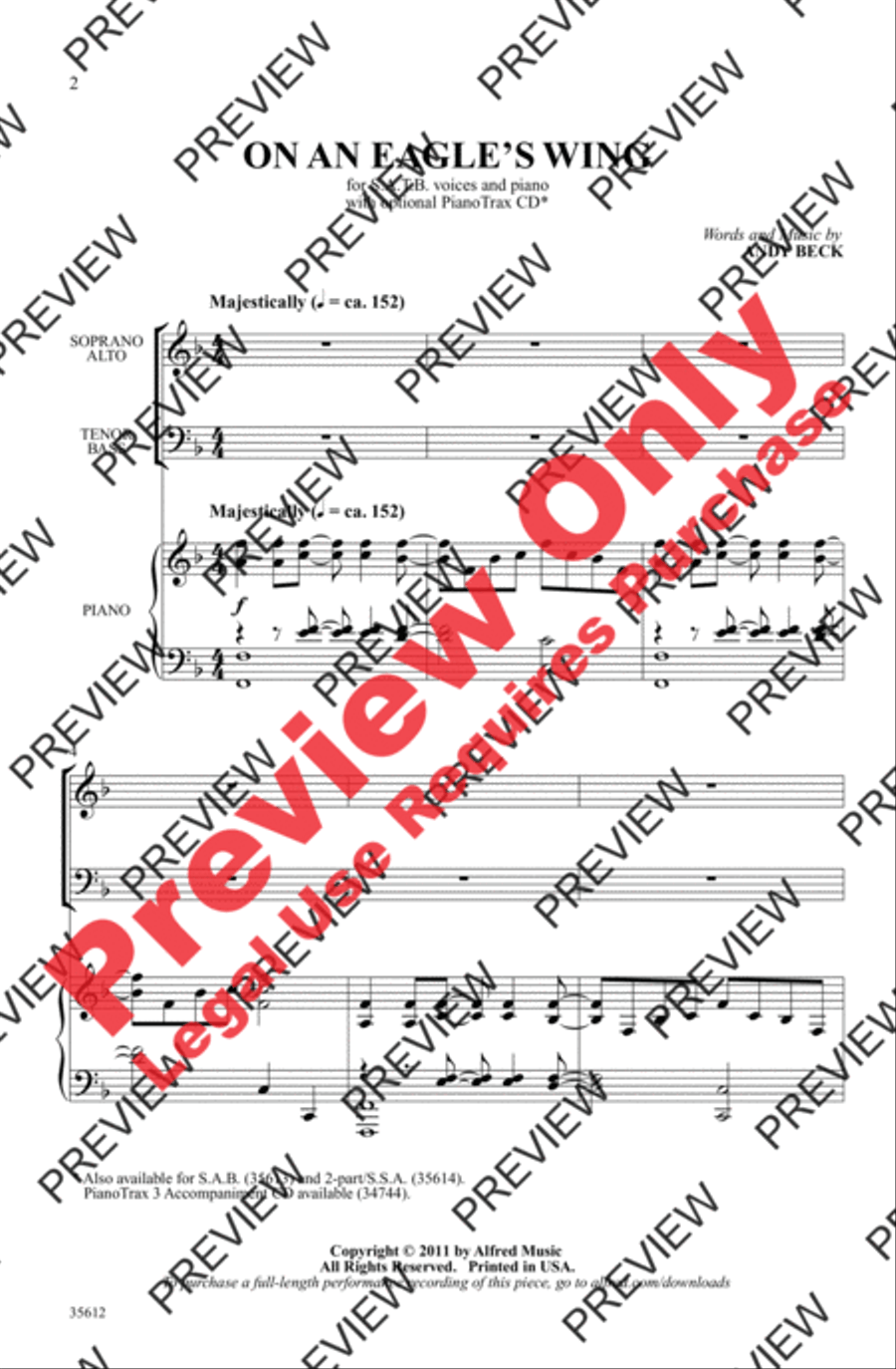 On an Eagle's Wing On an Eagle's Wing 4-Part scores gallery preview page 2