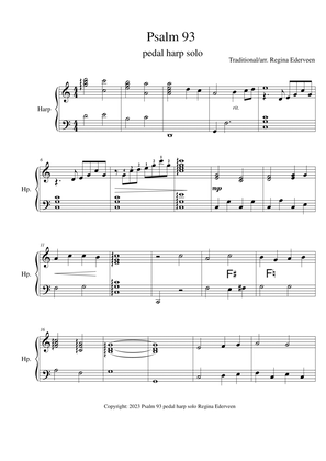 Psalm 93 pedal harp solo