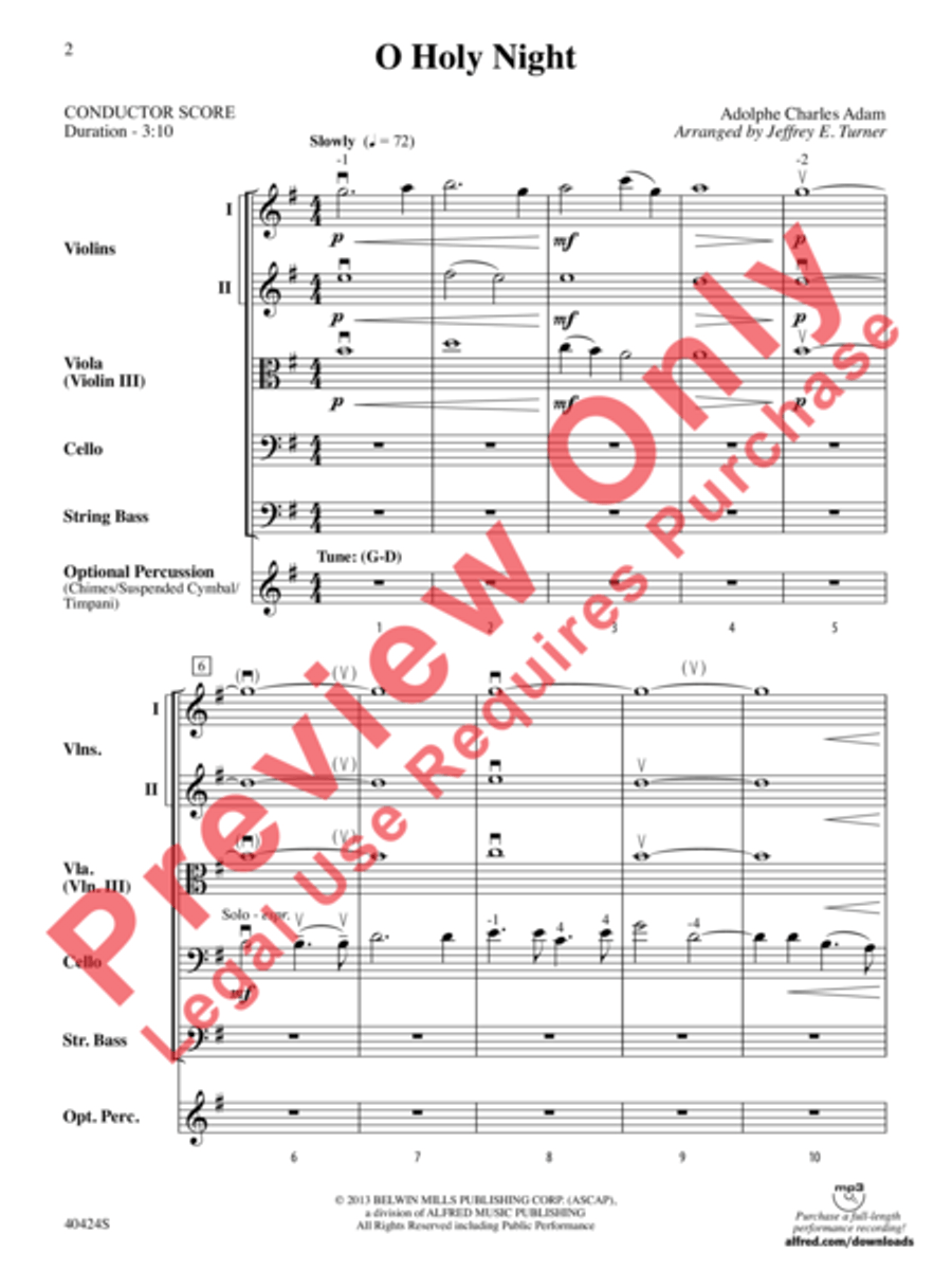 O Holy Night O Holy Night String Orchestra scores gallery preview page 3