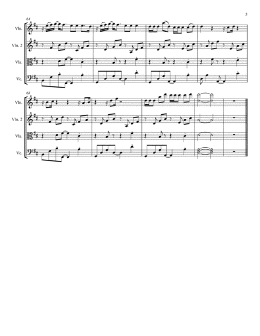 Memories String Quartet scores gallery preview page 5