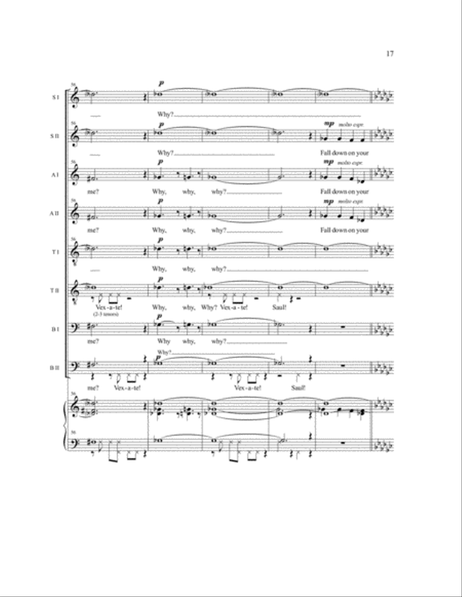 The Conversion of Saul SSAATTBB scores gallery preview page 17