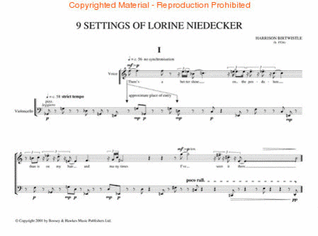 9 Settings of Lorine Niedecker