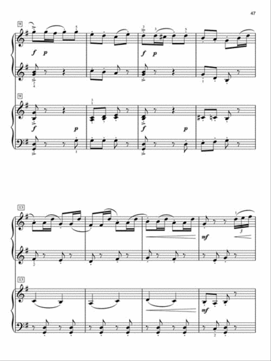 Classical Theme Duets 1 Piano, 4-Hands scores gallery preview page 5