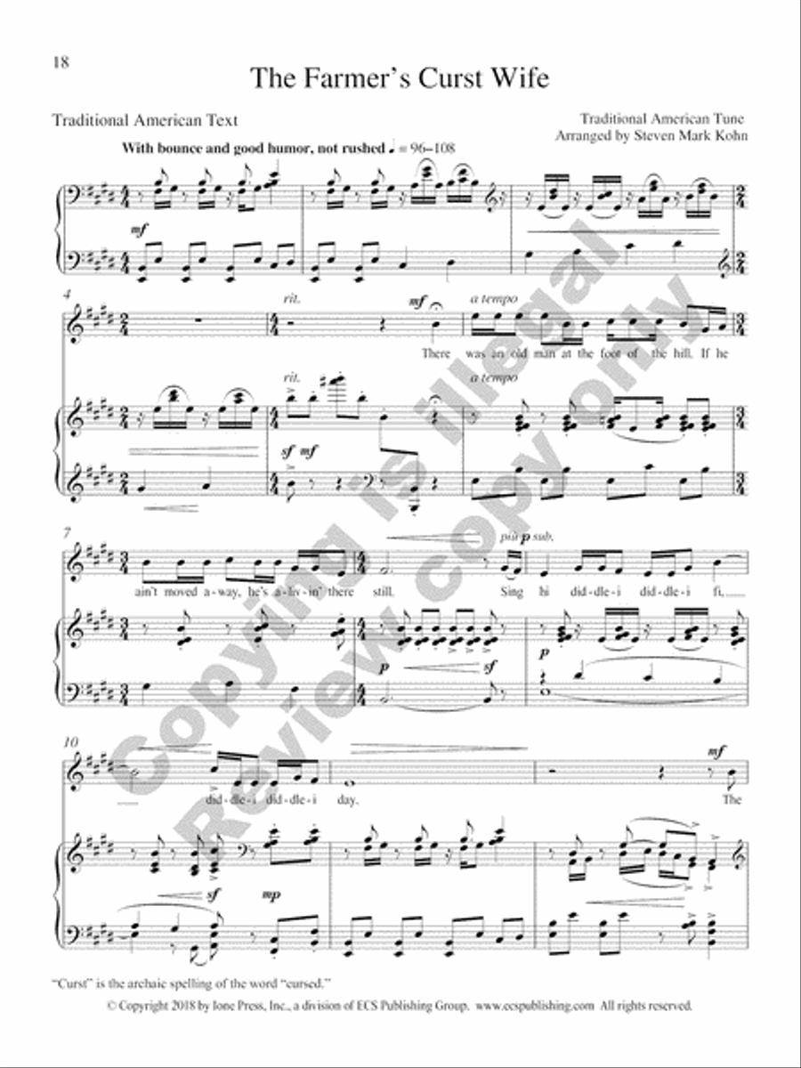 American Folk Set American Folk Set High Voice scores gallery preview page 13
