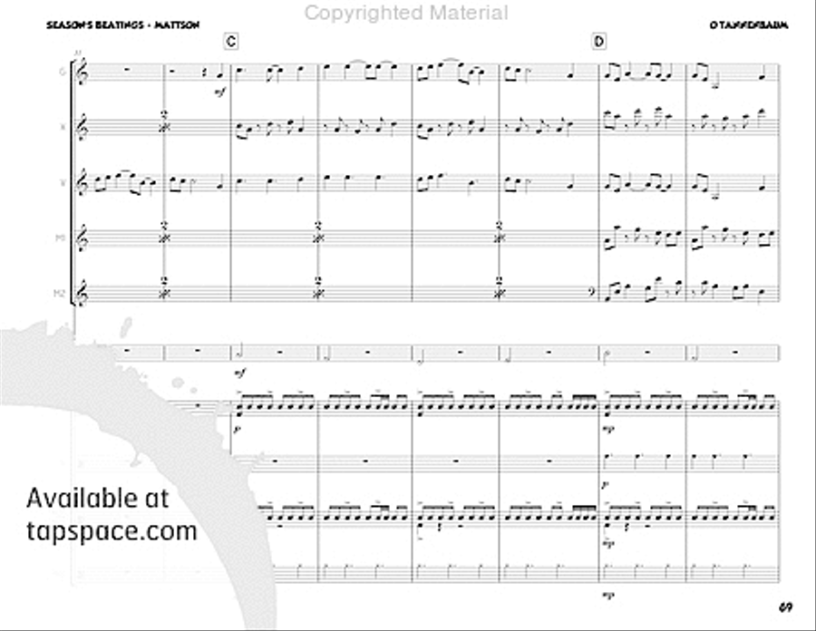 Season's Beatings Percussion Ensemble scores gallery preview page 85