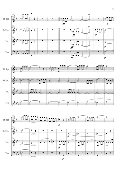 SYMPHONY No. 5 - 1st Mvt. - Arr. for Brass quartet - With Parts image number null
