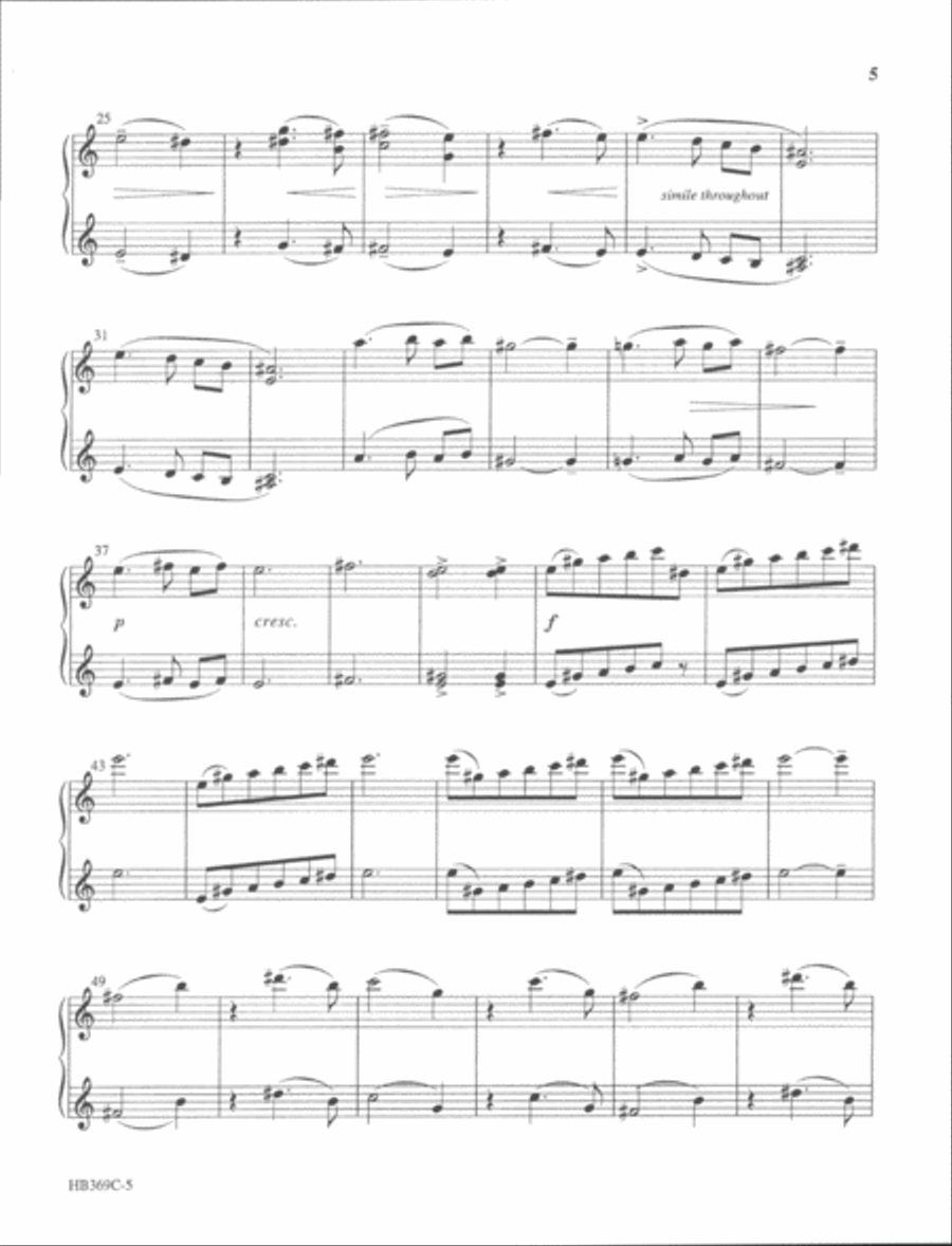 Waltz from Masquerade Suite - alternate piano part replacing HB choir II Handbell Choir scores gallery preview page 5