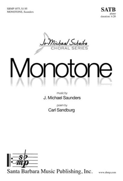 Monotone - SATB Octavo image number null