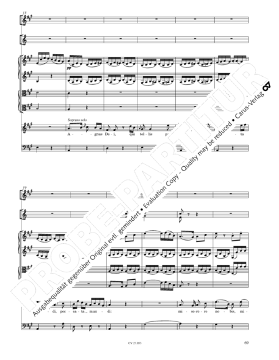 Creation Mass in A-major after Joseph Haydn (Schopfungsmesse in A nach Joseph Haydn) 4-Part scores gallery preview page 70