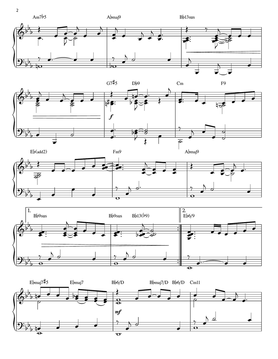 Your Song [Jazz version] (arr. Brent Edstrom) Piano Solo scores gallery preview page 2