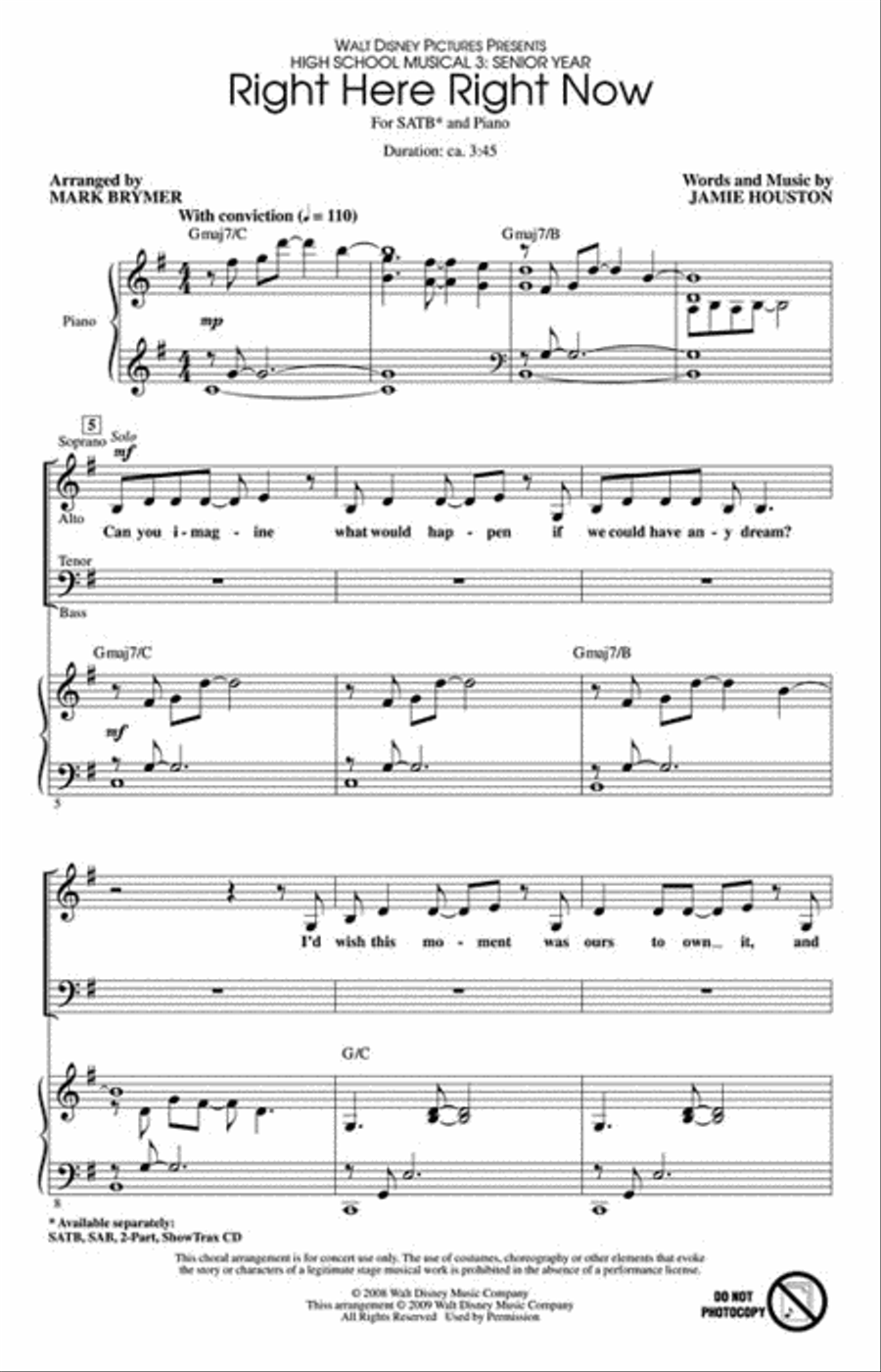 Right Here Right Now 4-Part scores gallery preview page 2