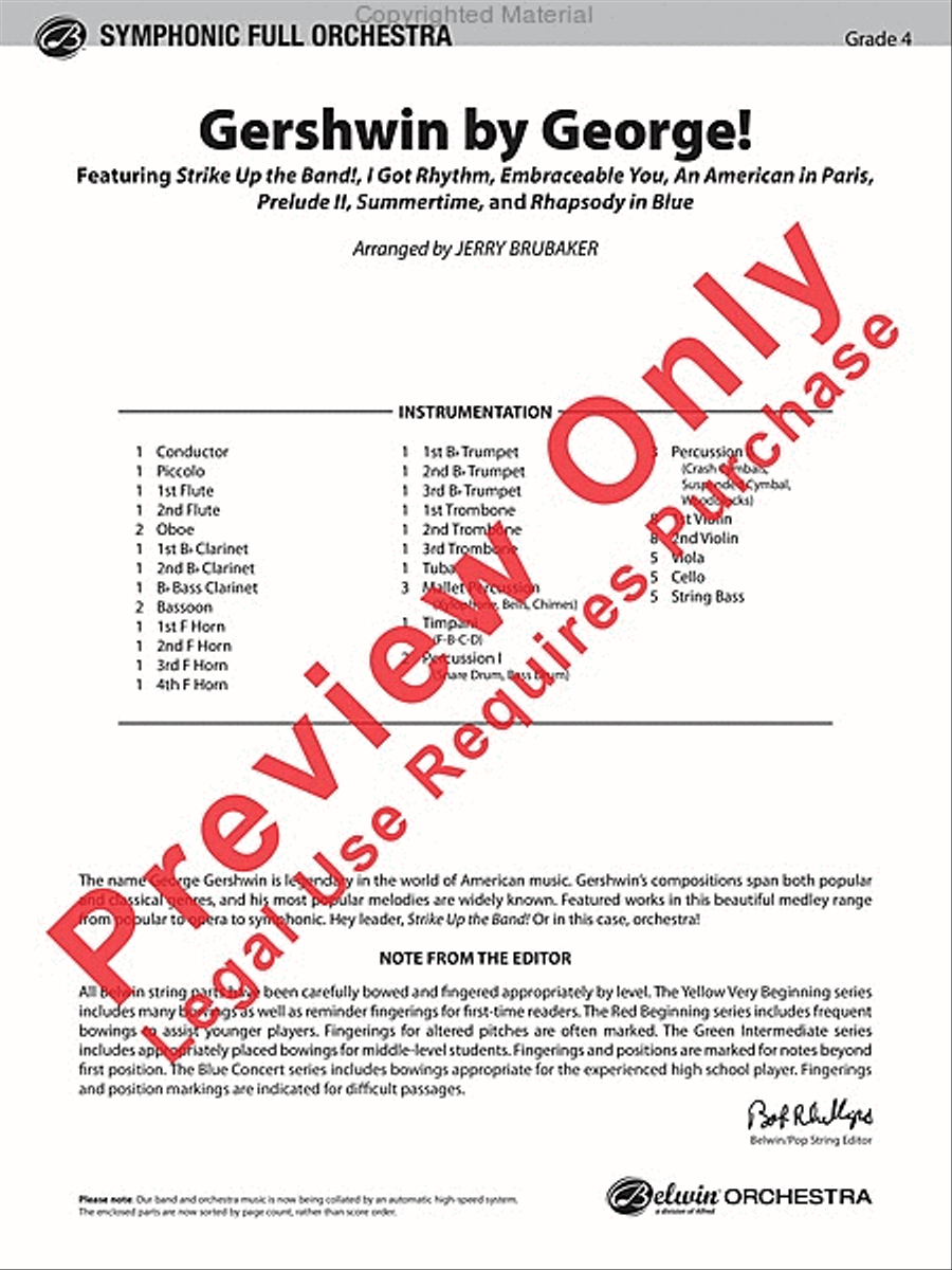 Gershwin by George! Gershwin by George! Full Orchestra scores gallery preview page 2