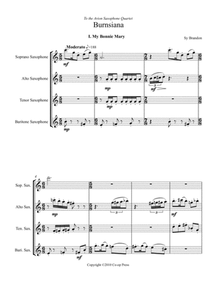 Burnsiana for Saxophone Quartet