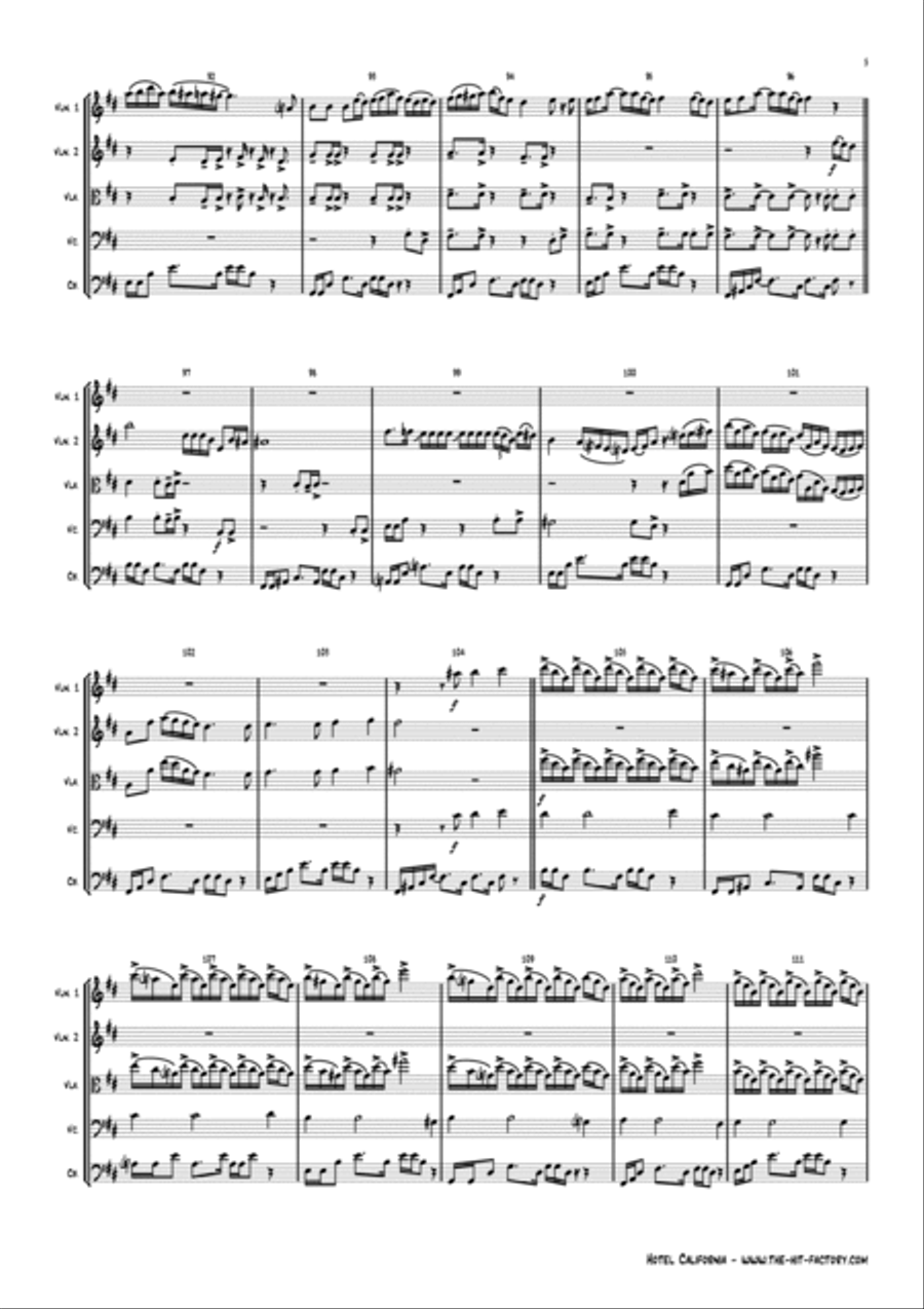Hotel California String Orchestra scores gallery preview page 5