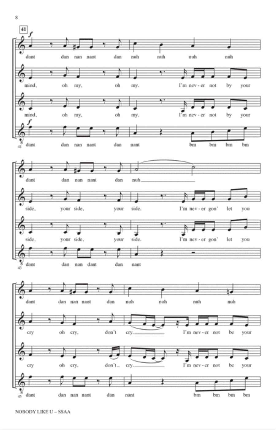 Nobody Like U (from Turning Red) (arr. Deke Sharon) SSAA scores gallery preview page 7