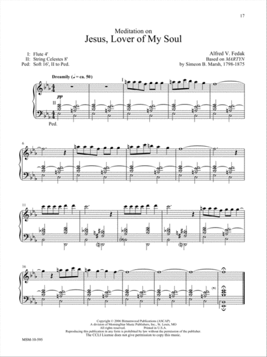 Jesus, Lover of My Soul Organ scores gallery preview page 1