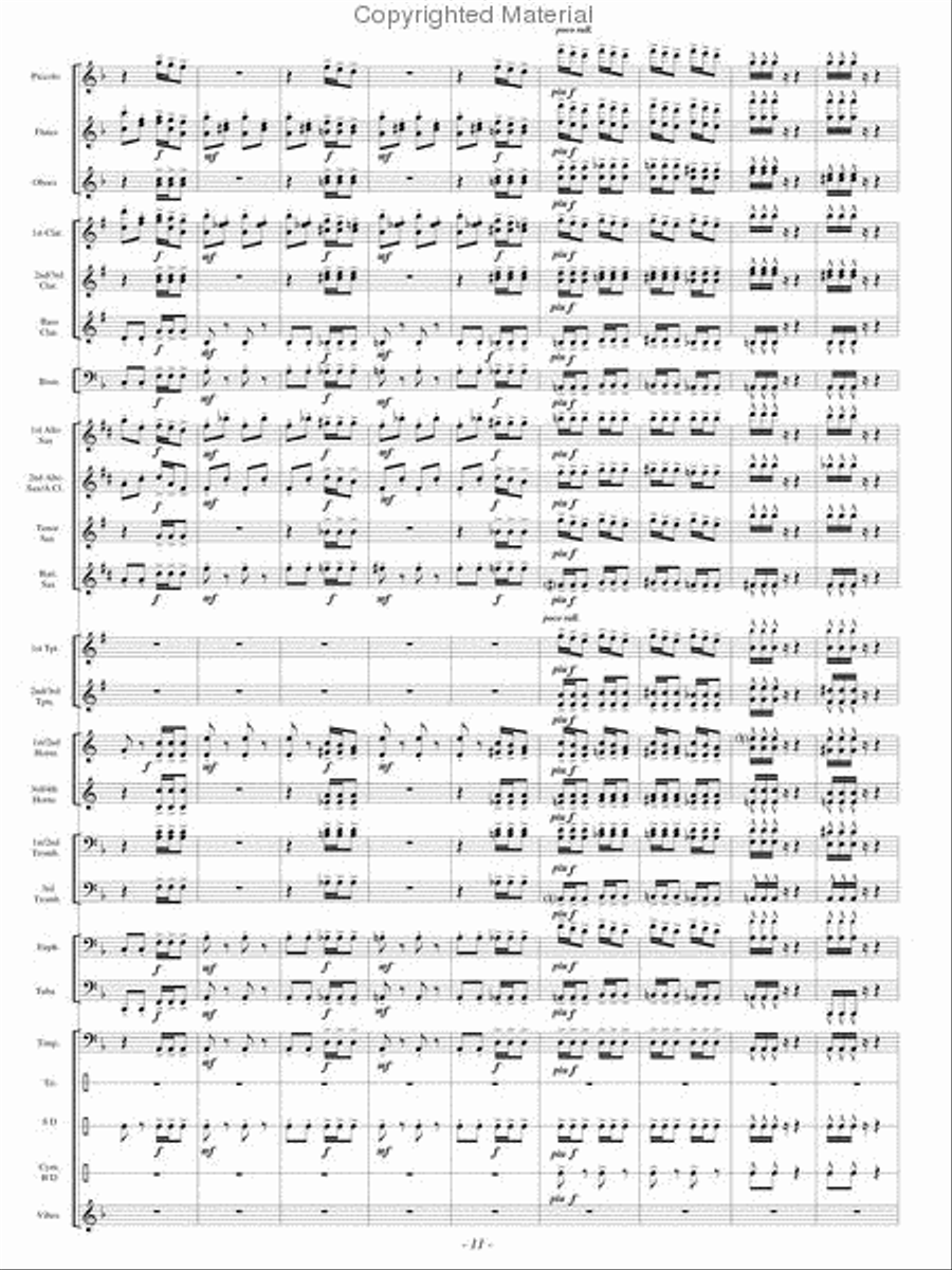 Festive Dance from Faust Concert Band scores gallery preview page 10
